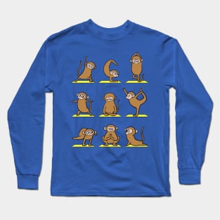 Monkey Yoga Long Sleeve T-Shirt